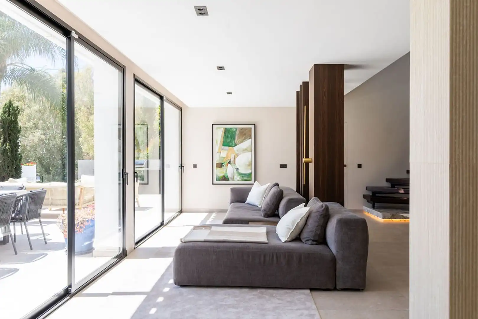 Sala de estar de Casa o chalet en venta en Benahavís con Terraza