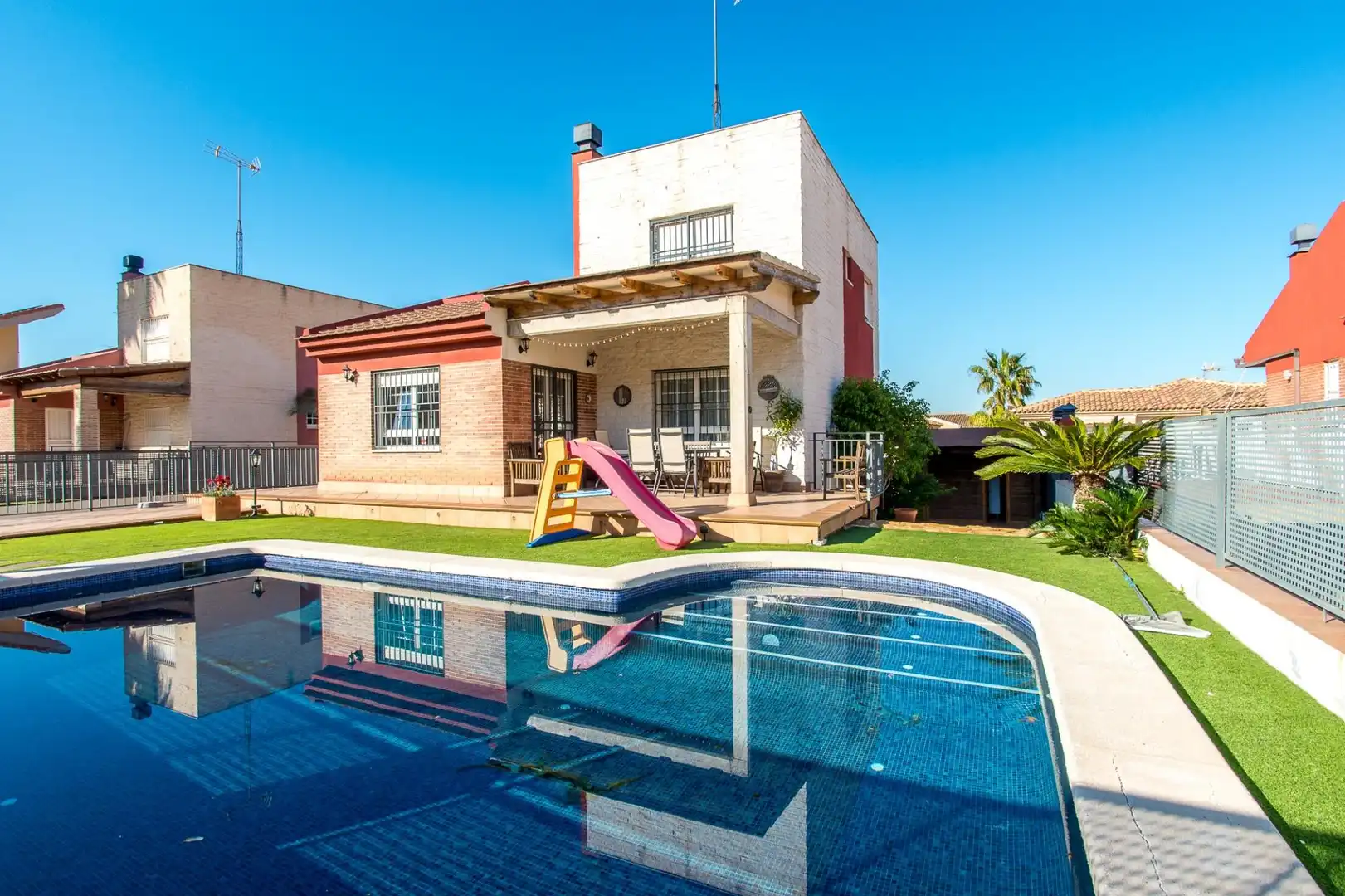 Swimming pool of Houses for sale in  Murcia Capital  with Air Conditioner, Heating and Private garden