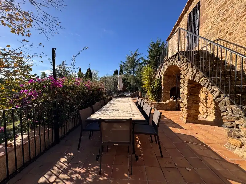Terraza de Finca rústica en venta en Ullastret con Aire acondicionado, Calefacción y Jardín privado
