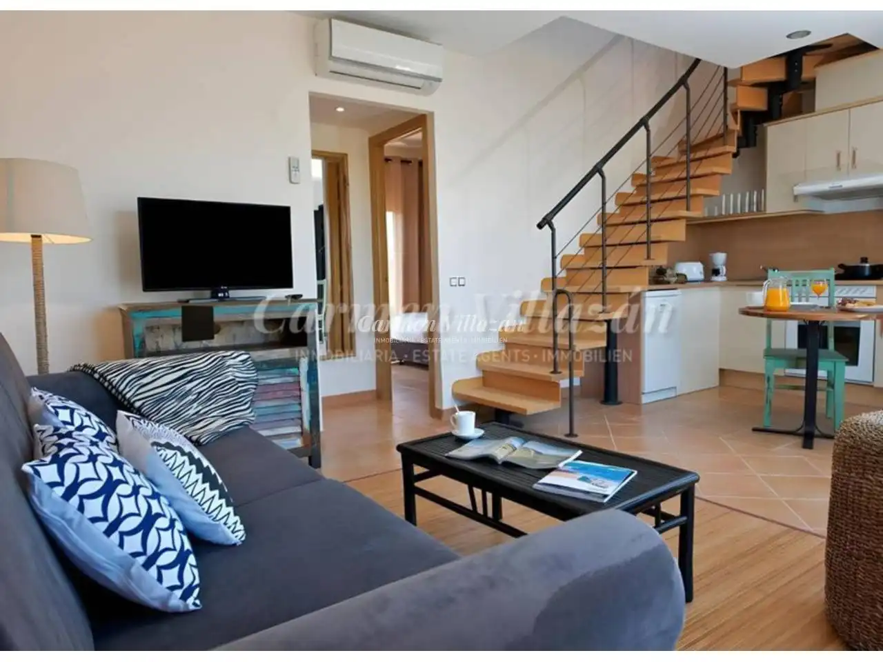 Sala de estar de Dúplex en venta en La Oliva con Terraza, Balcón y Piscina comunitaria