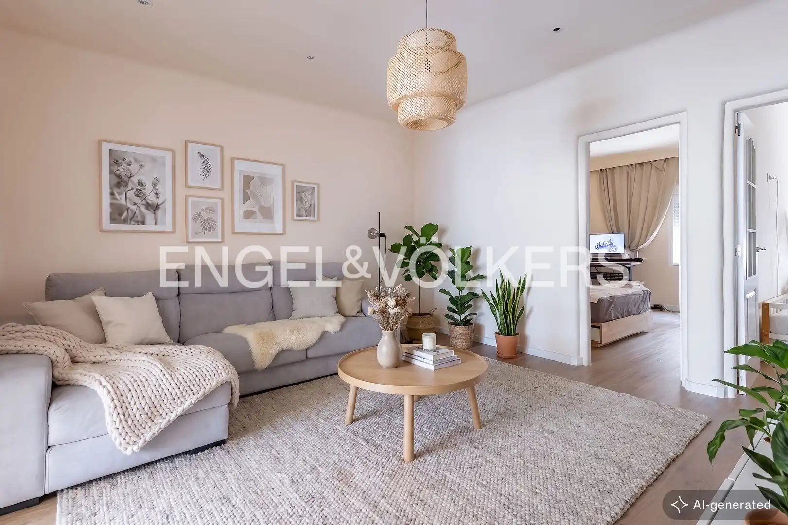 Sala de estar de Piso en venta en Badalona con Aire acondicionado, Calefacción y Parquet