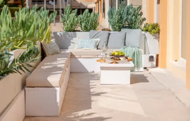 Terrasse von Wohnung zum Verkauf in Eivissa mit Klimaanlage, Heizung und Privatgarten
