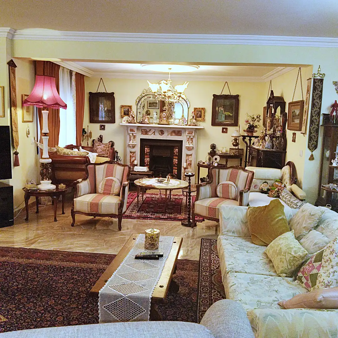 Living room of Houses for sale in El Escorial  with Heating, Private garden and Parquet flooring