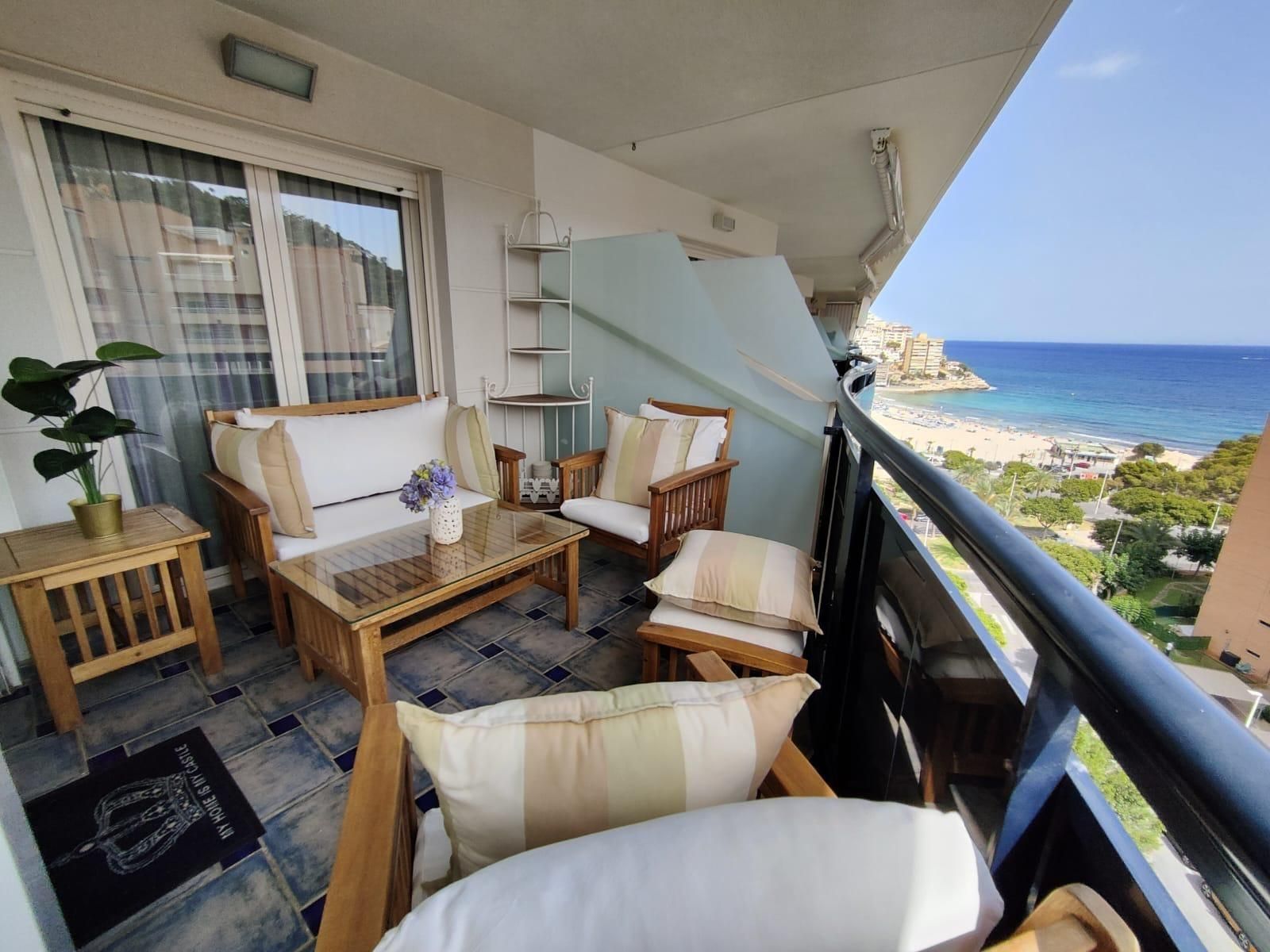 Balcony of Attic for rent in Villajoyosa / La Vila Joiosa  with Air Conditioner, Private garden and Terrace