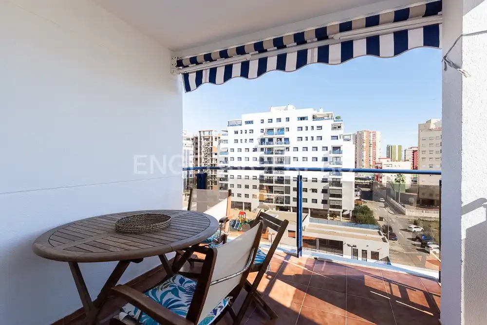Balcony of Flat for rent in La Pobla de Farnals  with Air Conditioner, Heating and Private garden