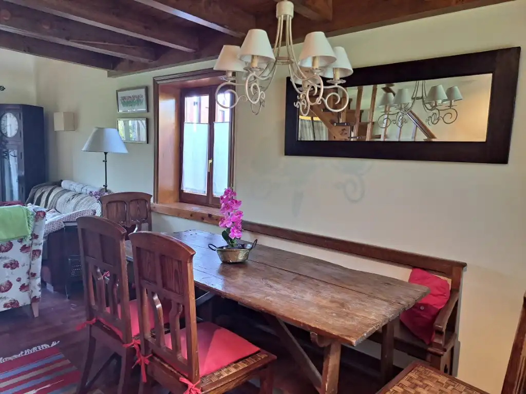 Esszimmer von Haus oder Chalet zur Miete in Osséja mit Heizung, Privatgarten und Möbliert