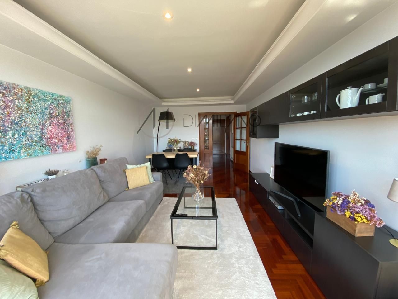 Living room of Flat for sale in Vigo   with Heating, Parquet flooring and Storage room