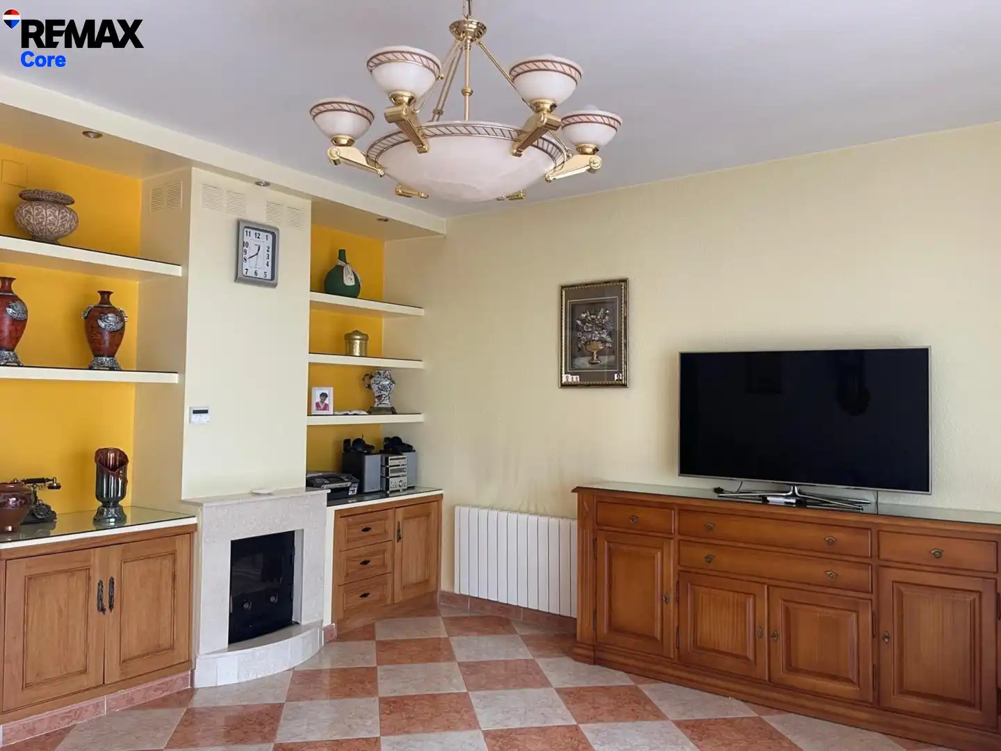 Wohnzimmer von Haus oder Chalet zum Verkauf in Montijo mit Klimaanlage, Heizung und Abstellraum