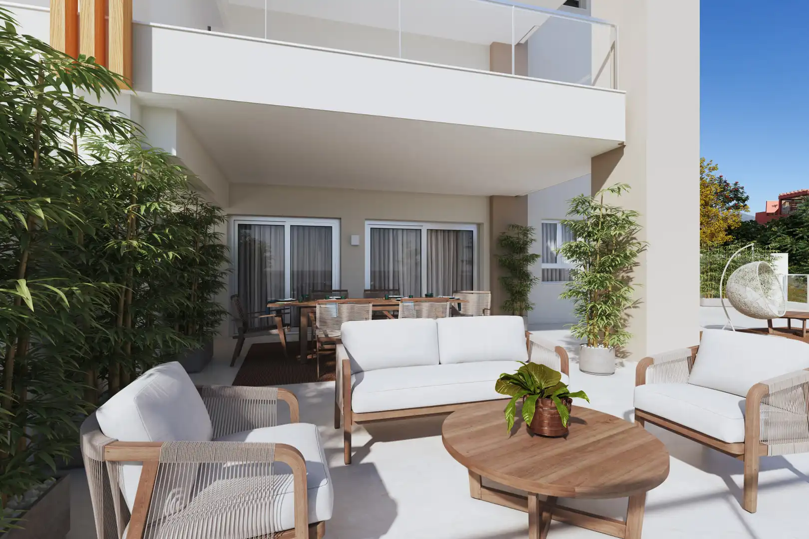 Terrassa de Apartament en venda en Mijas amb Aire condicionat, Terrassa i Piscina