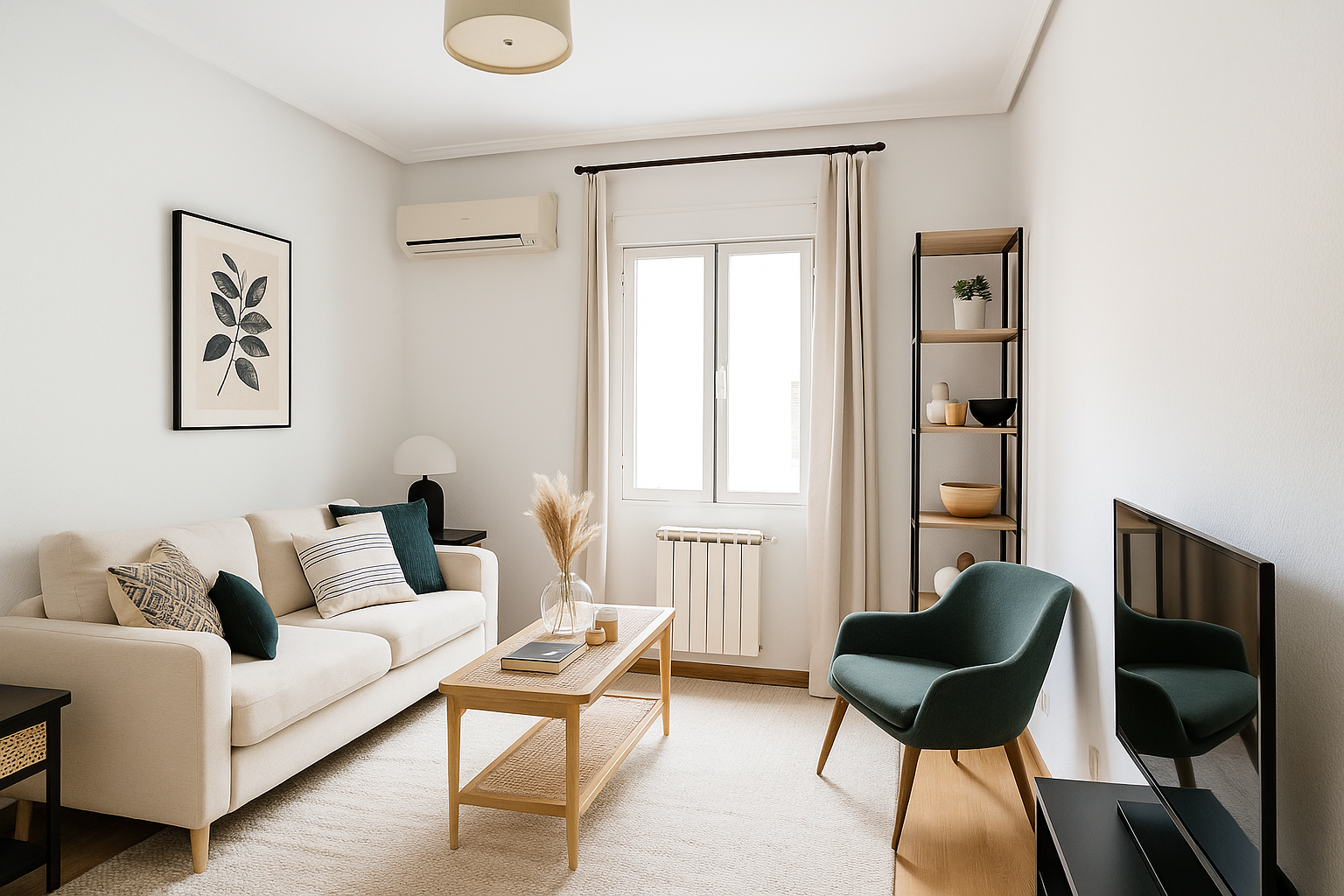 Sala d'estar de Apartament en venda en  Madrid Capital amb Aire condicionat i Calefacció