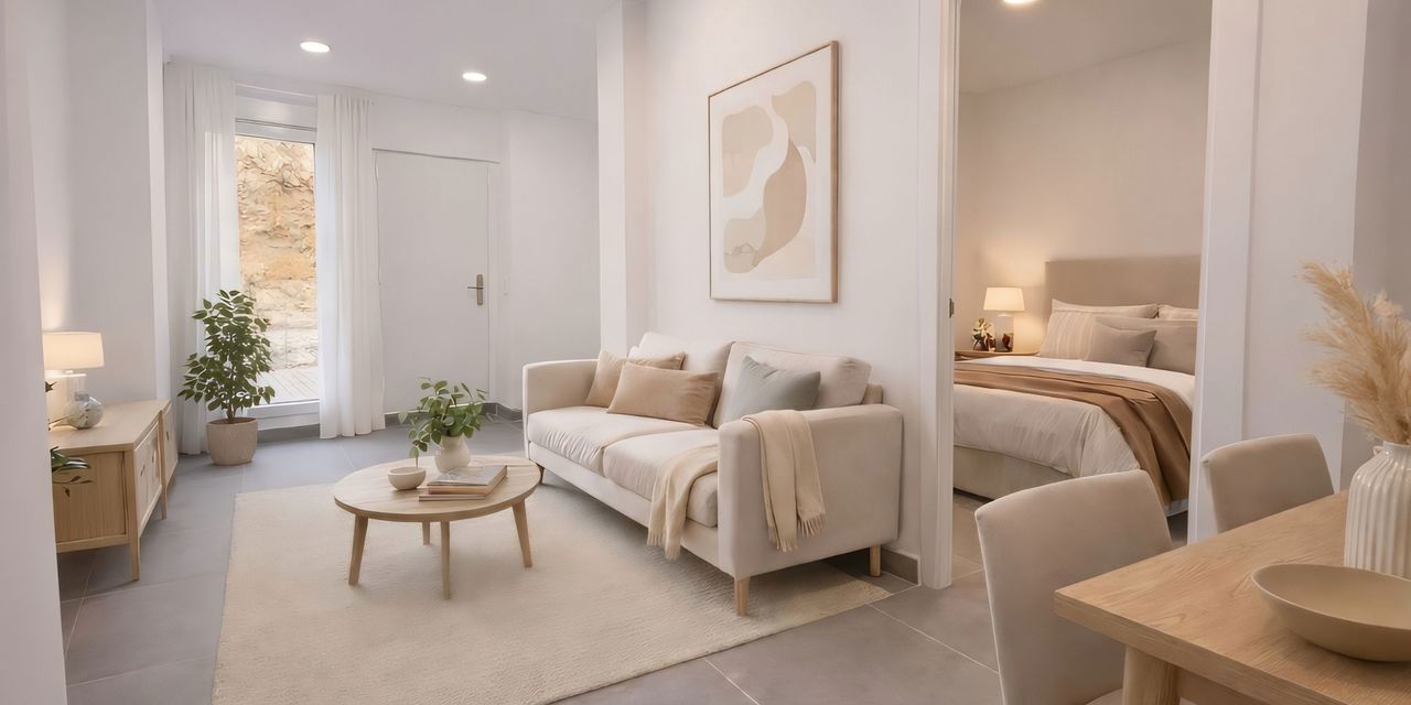 Sala d'estar de Apartament en venda en Málaga Capital amb Terrassa i Moblat