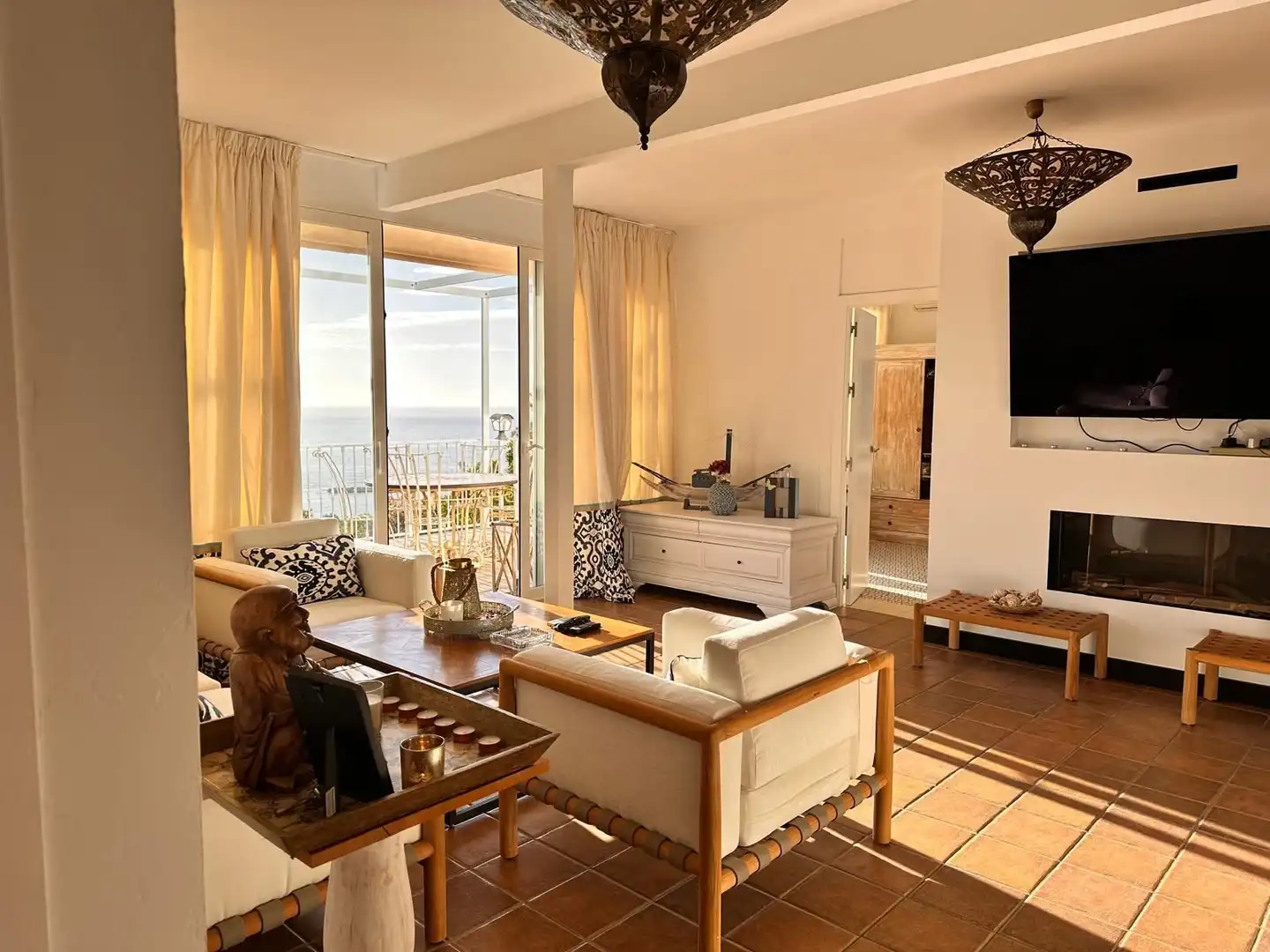 Sala de estar de Casa o chalet de alquiler en Altea con Aire acondicionado, Calefacción y Jardín privado