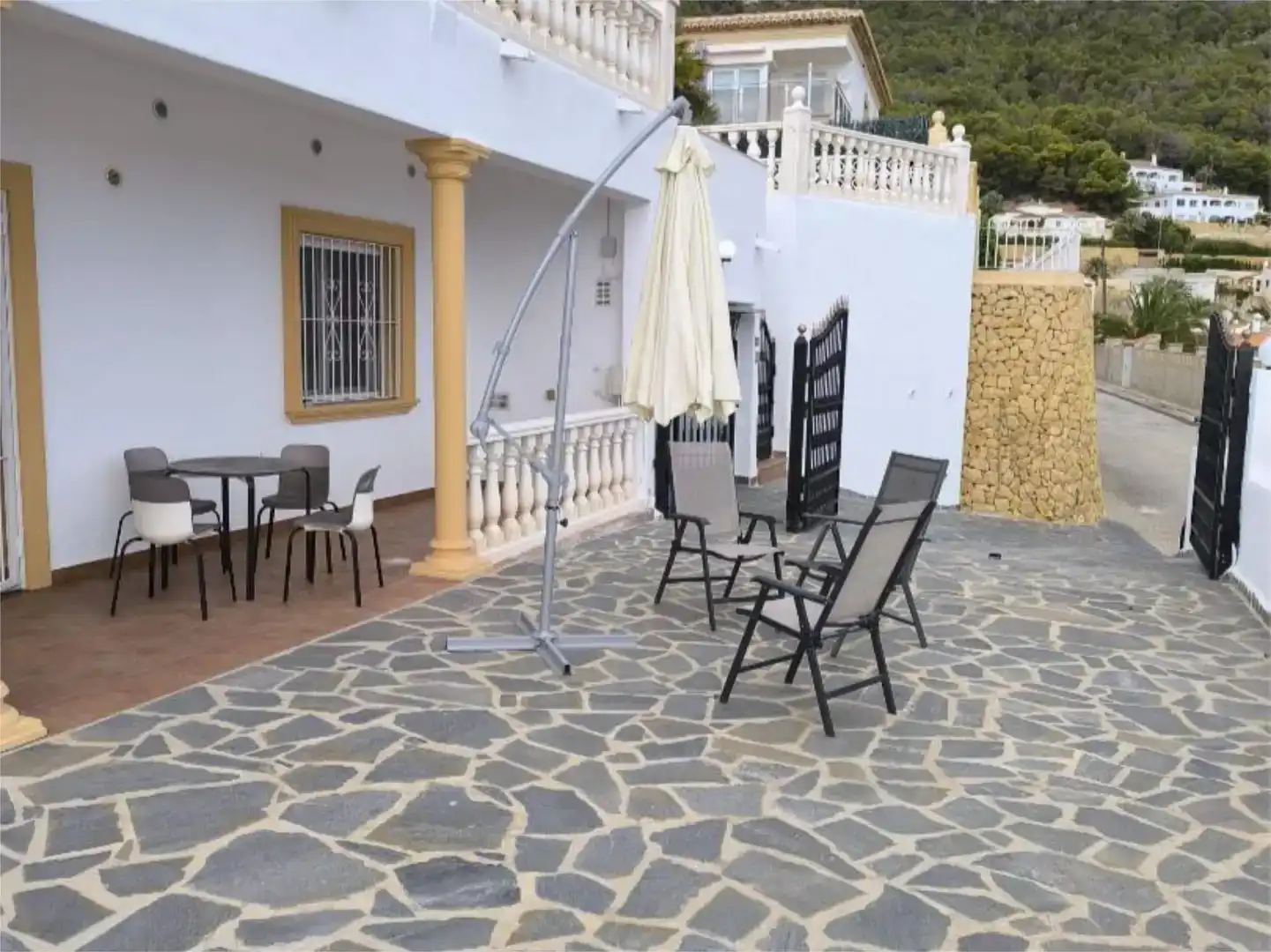 Terrace of Flat for sale in Calpe / Calp  with Air Conditioner, Private garden and Swimming Pool