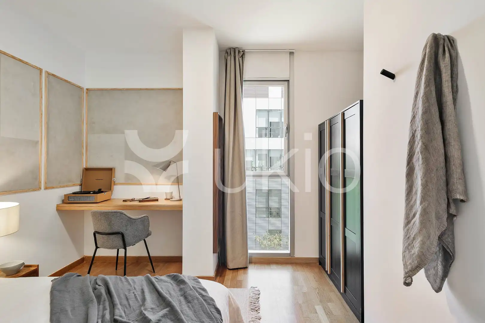Schlafzimmer von Wohnungen zur Miete in Barcelona mit Klimaanlage, Heizung und Möbliert