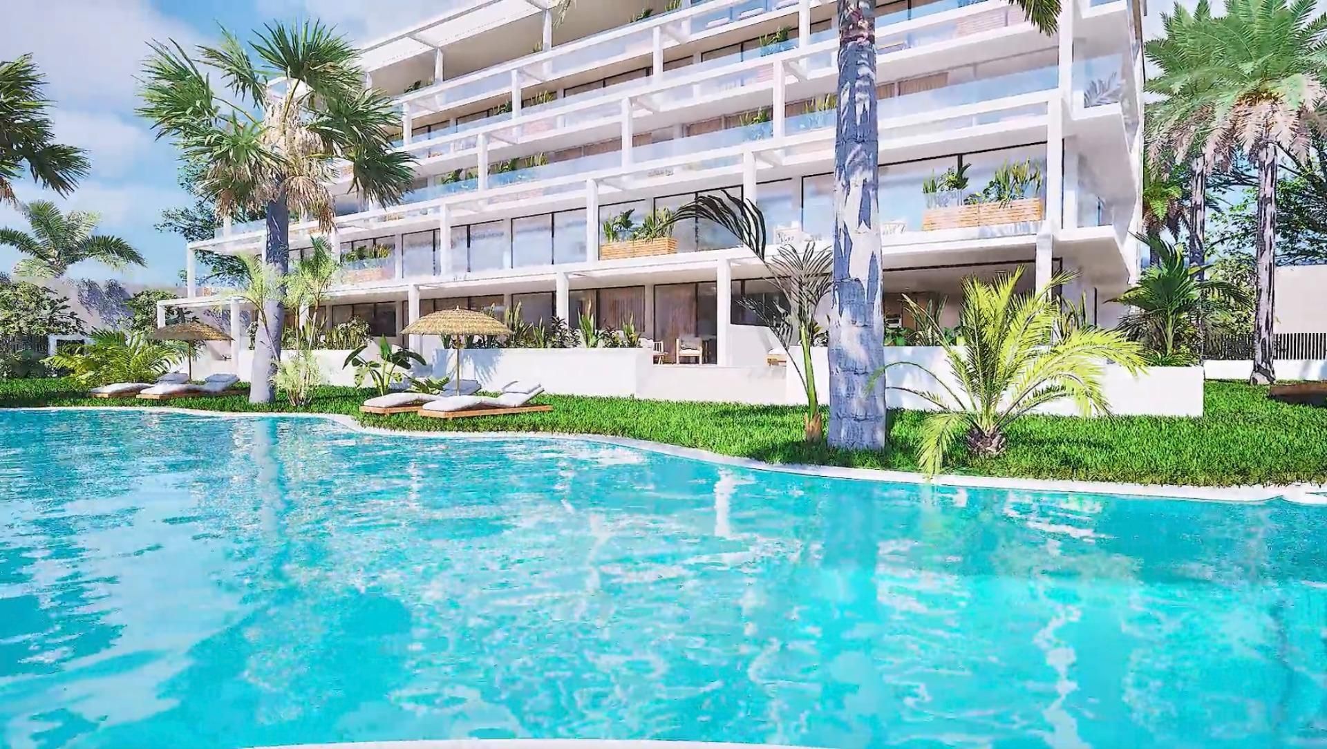 Swimming pool of Planta baja for sale in Cartagena  with Terrace, Storage room and Community pool