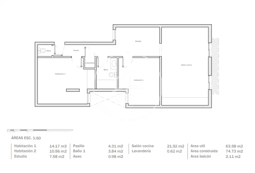 Flat for sale in Barcelona  with Air Conditioner, Heating and Balcony