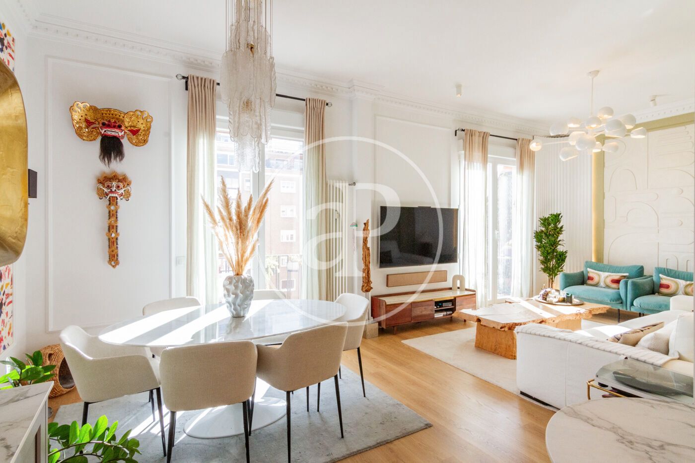 Living room of Flat for sale in  Madrid Capital  with Air Conditioner, Heating and Terrace