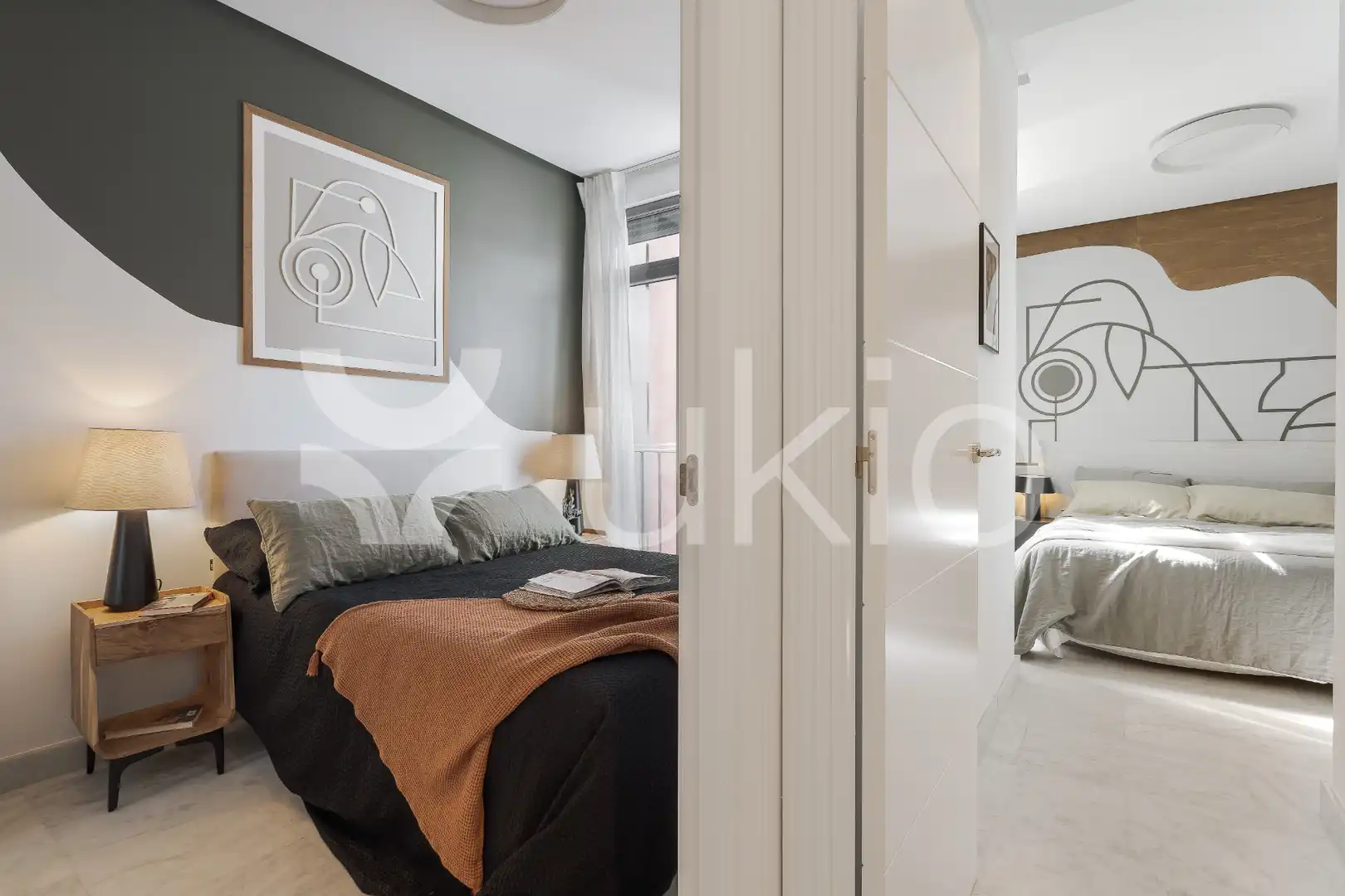 Habitación de Apartamento de alquiler en Madrid con Aire acondicionado, Calefacción y Amueblado