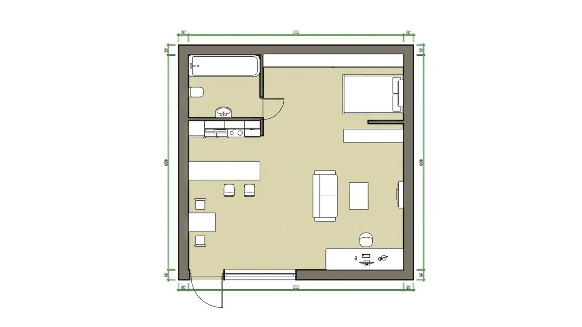 Wohnung zur Miete in Madrid mit Klimaanlage und Heizung