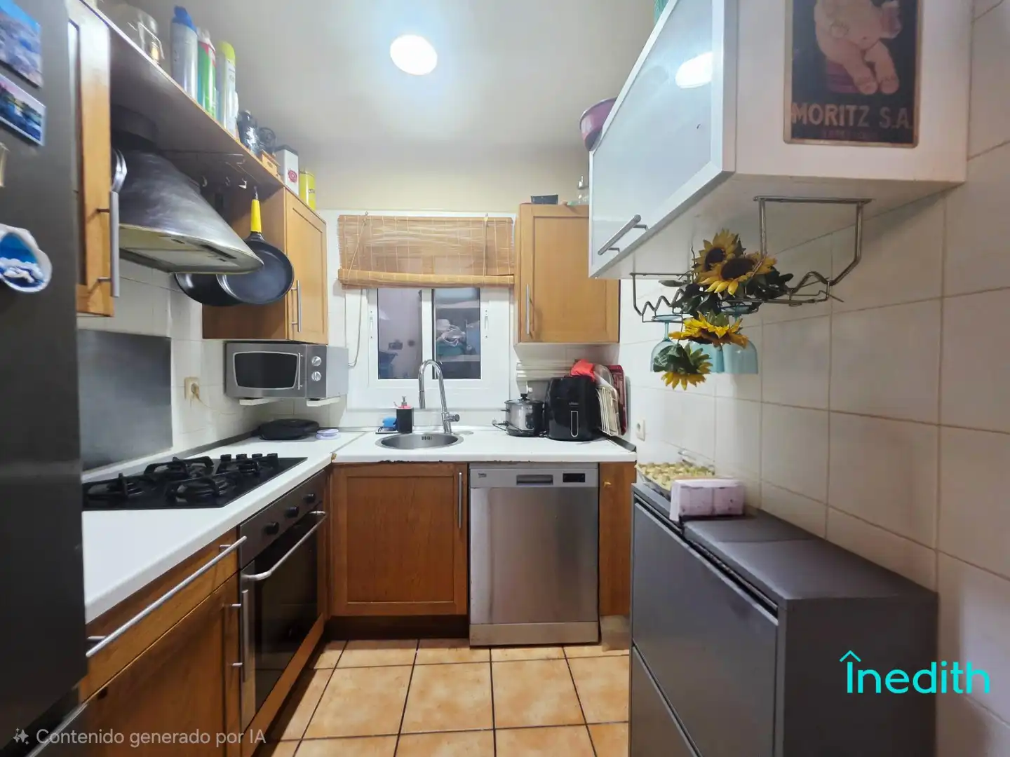 Kitchen of Flat for sale in L'Hospitalet de Llobregat  with Air Conditioner, Heating and Parquet flooring