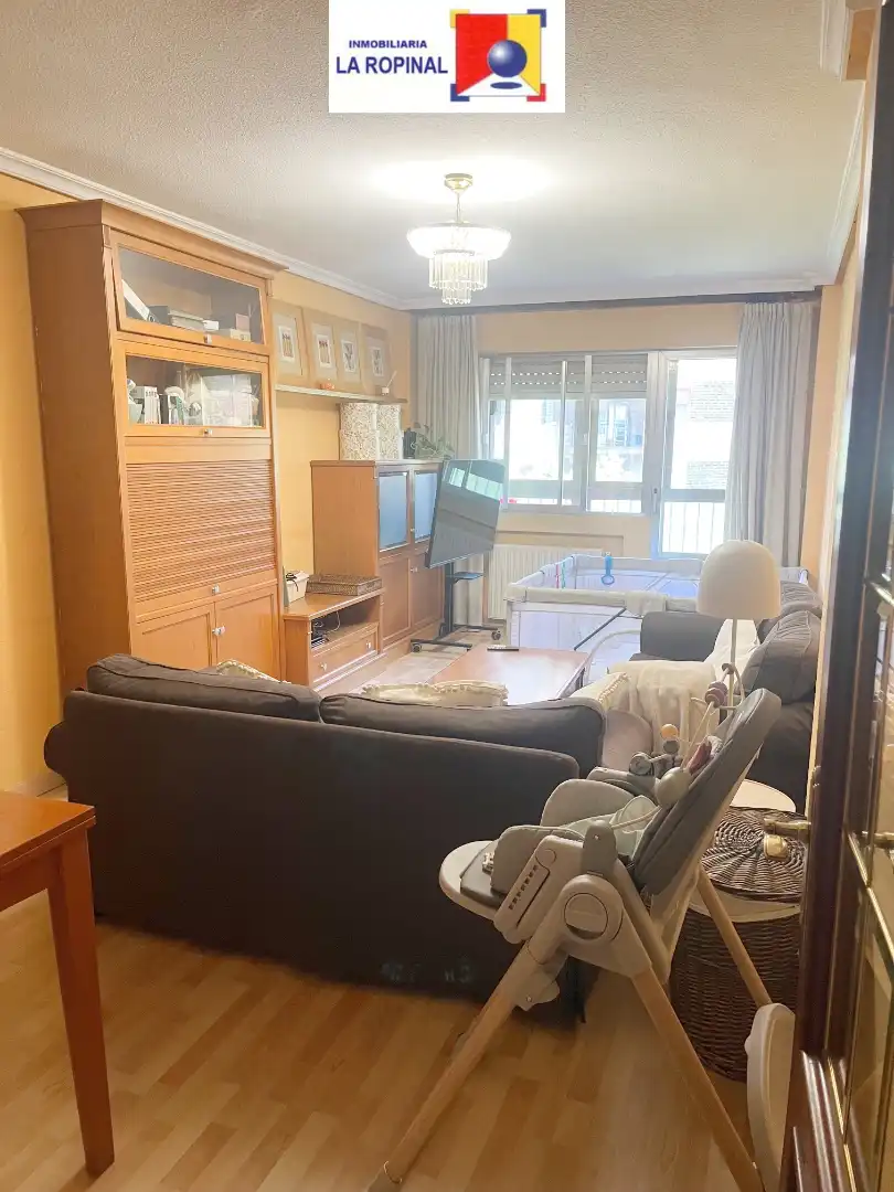 Living room of Flat for sale in Salamanca  with Heating, Parquet flooring and Furnished