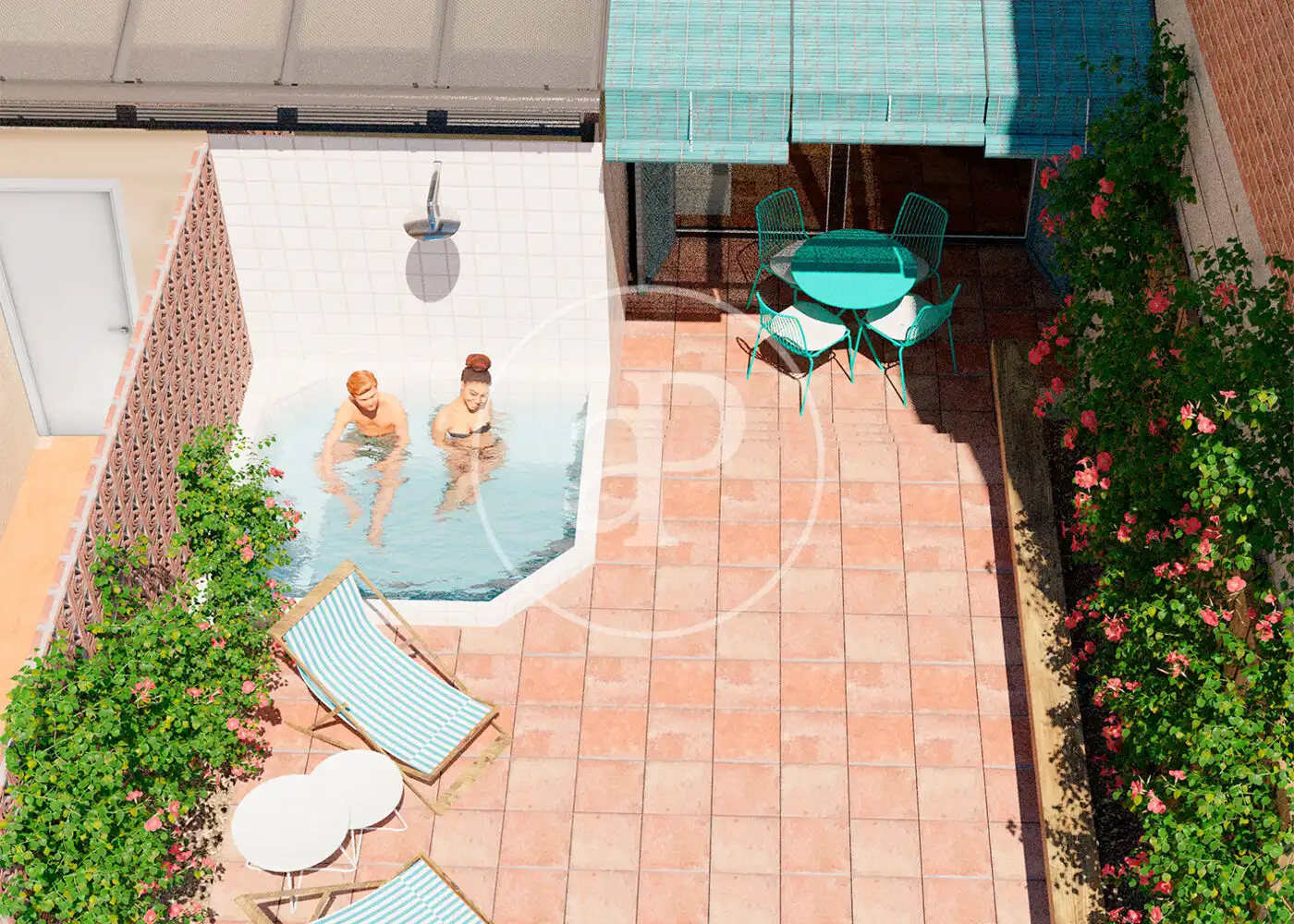 Swimming pool of Flat for sale in Barcelona  with Air Conditioner, Heating and Terrace