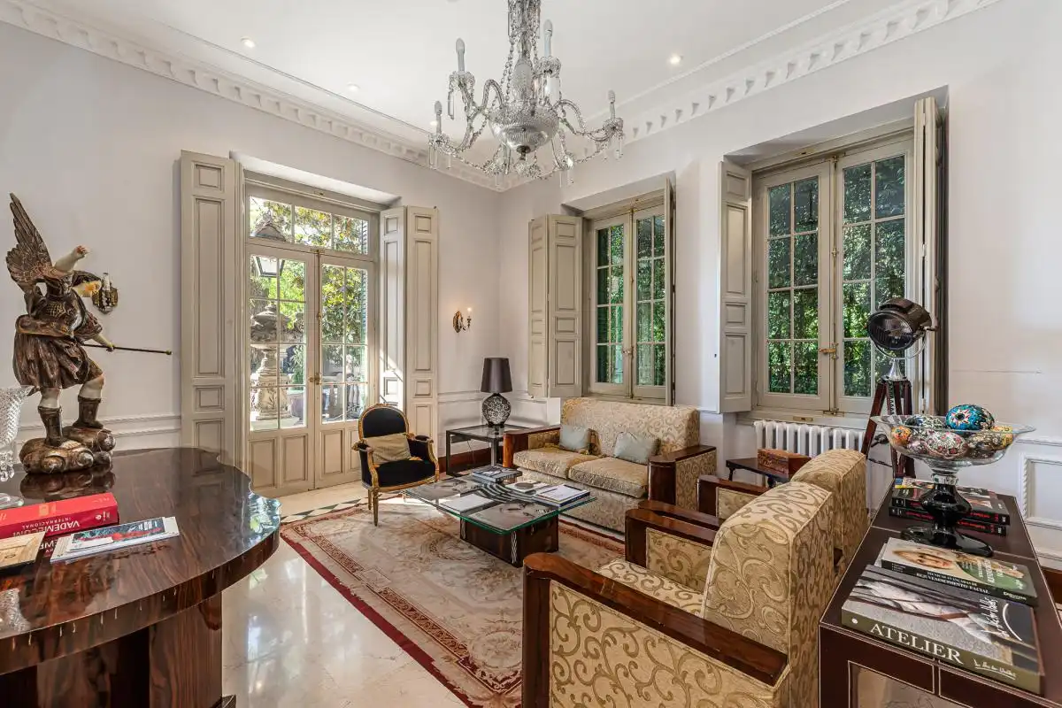 Living room of Houses for sale in San Lorenzo de El Escorial  with Air Conditioner, Heating and Private garden