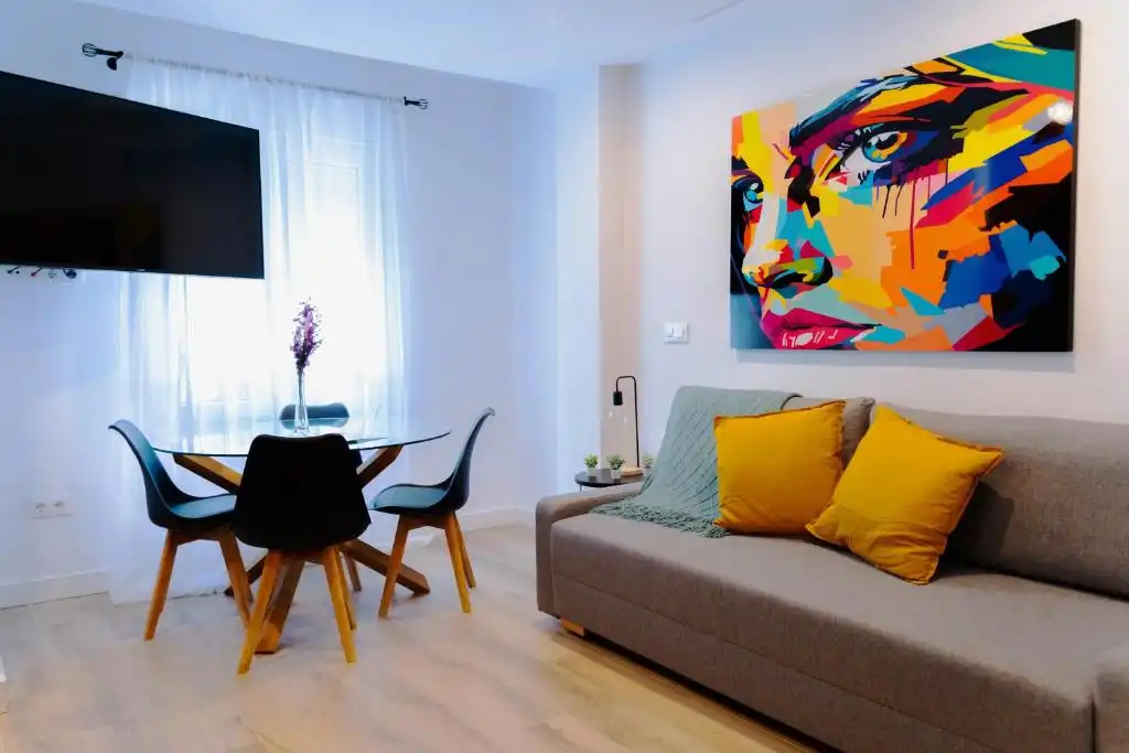 Wohnzimmer von Wohnung zur Miete in Centro
