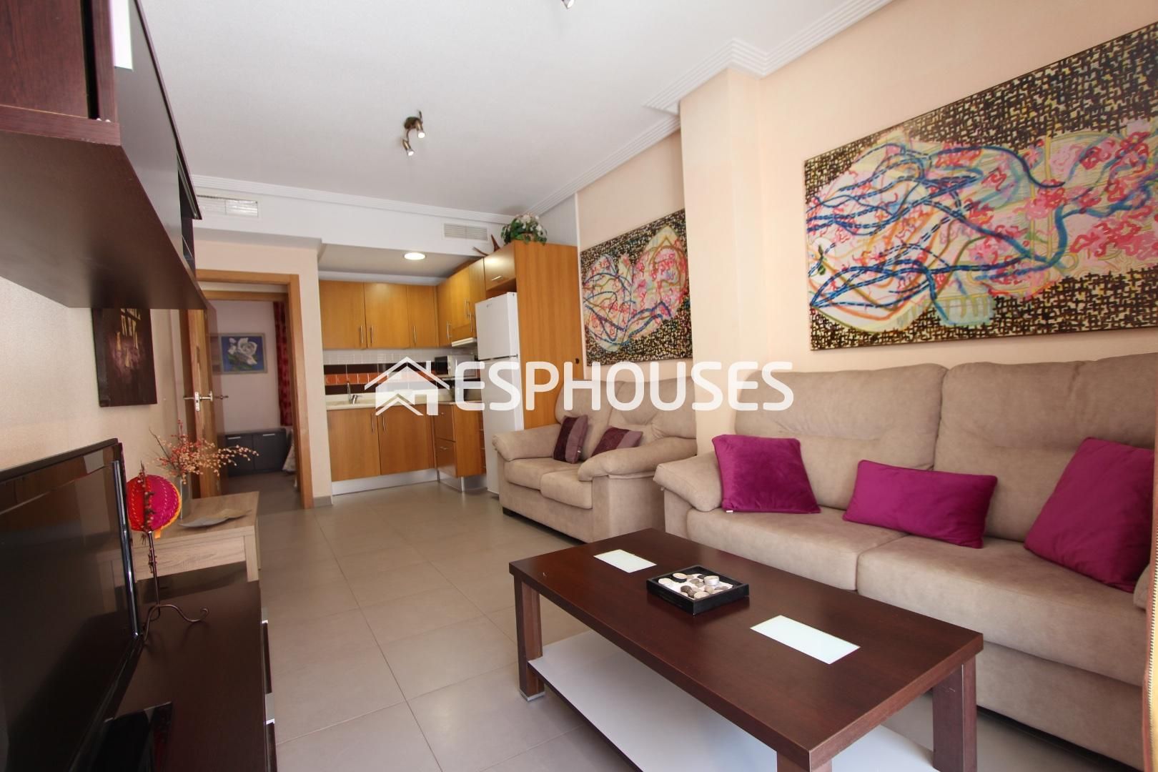 Sala d'estar de Apartament en venda en Guardamar del Segura amb Terrassa, Traster i Moblat