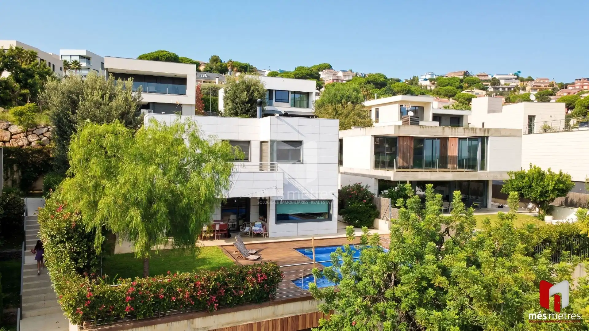 Vista exterior de Casa o xalet en venda en Teià amb Aire condicionat, Calefacció i Jardí privat