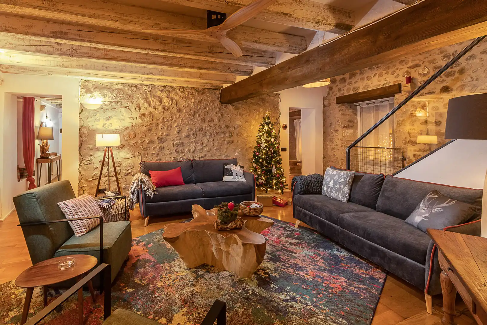 Sala de estar de Finca rústica en venta en Cistella con Aire acondicionado, Calefacción y Jardín privado