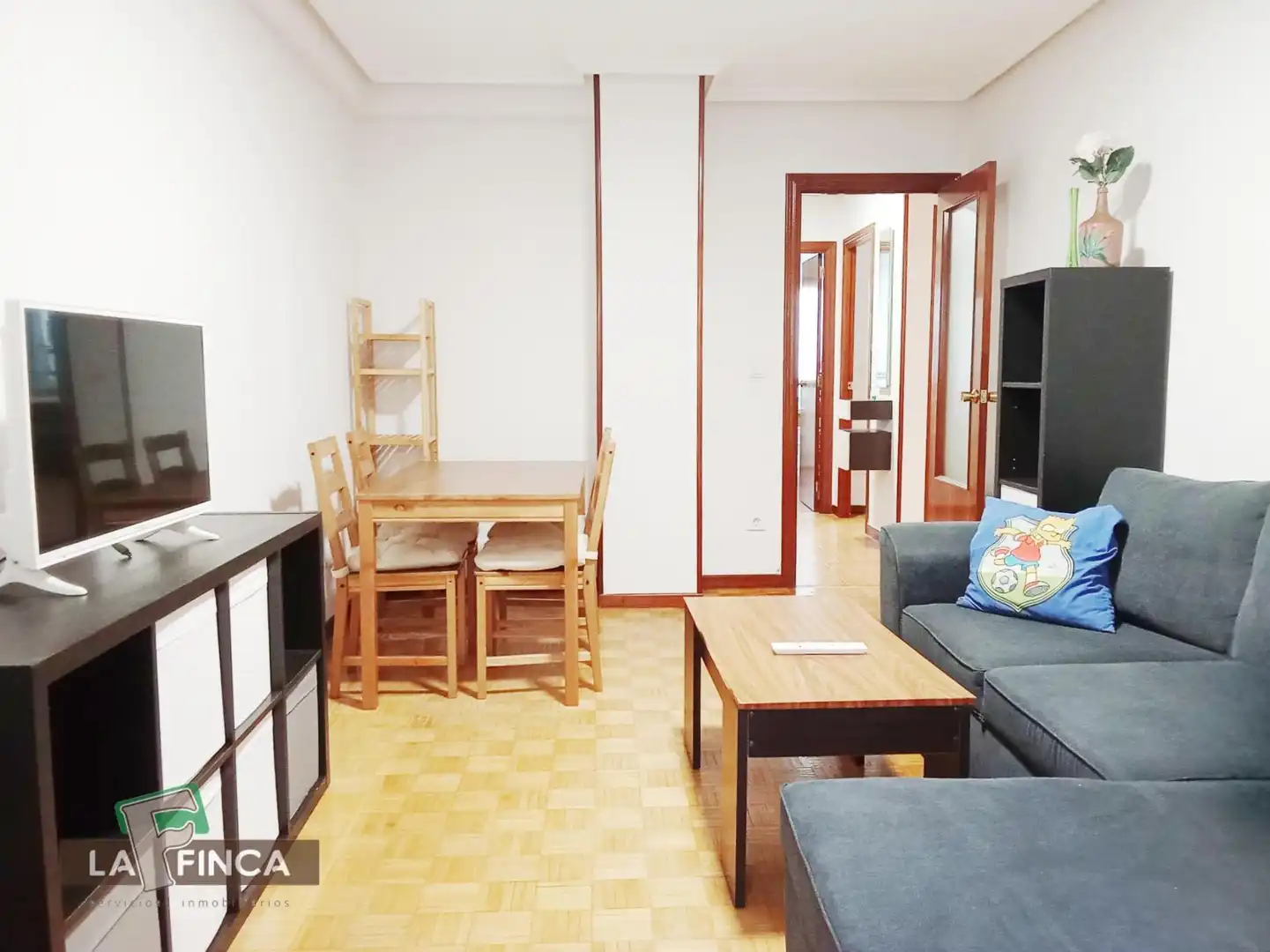 Sala d'estar de Pis de lloguer en Oviedo  amb Calefacció, Parquet i Terrassa
