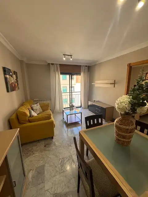 Sala de estar de Apartamento de alquiler en  Granada Capital con Aire acondicionado, Calefacción y Amueblado