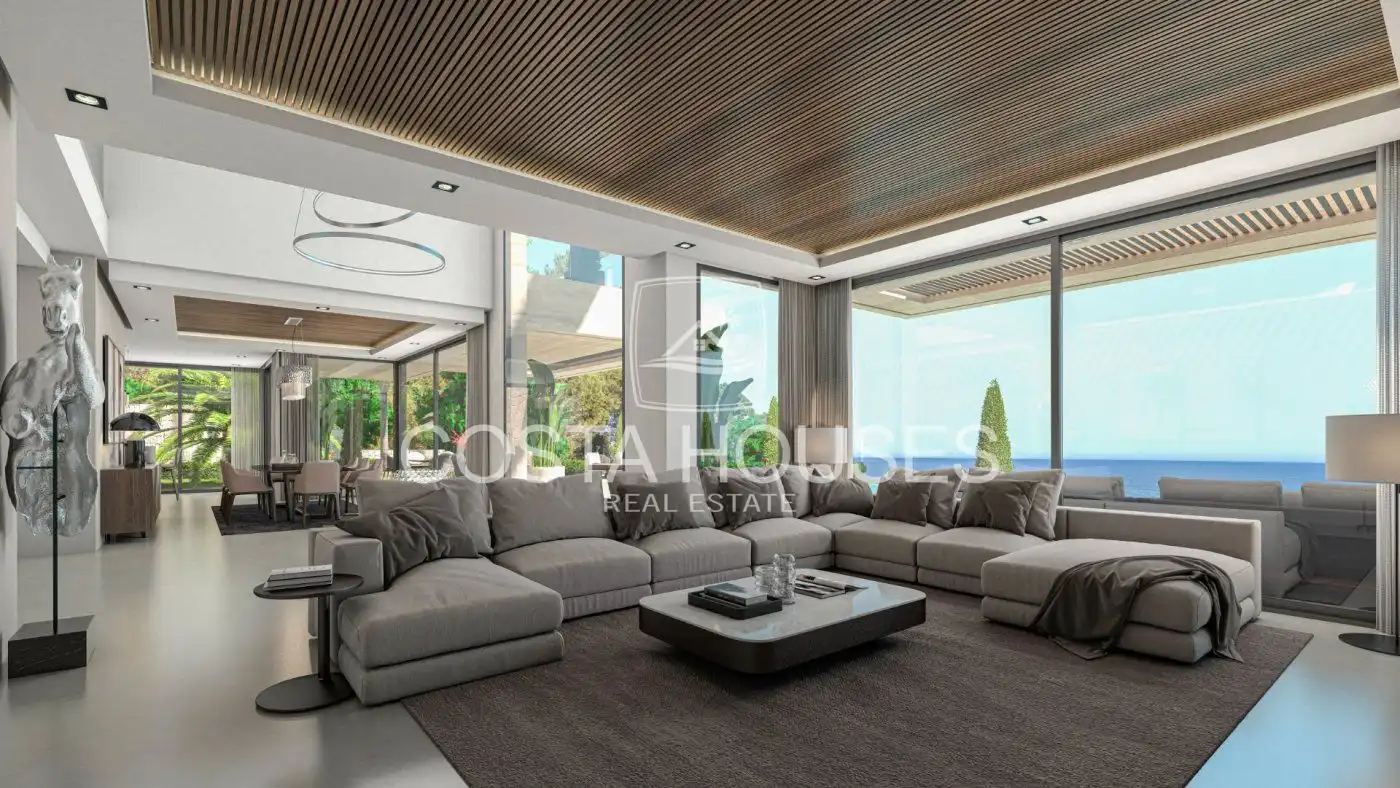 Sala d'estar de Casa o xalet en venda en Jávea / Xàbia amb Aire condicionat, Jardí privat i Terrassa