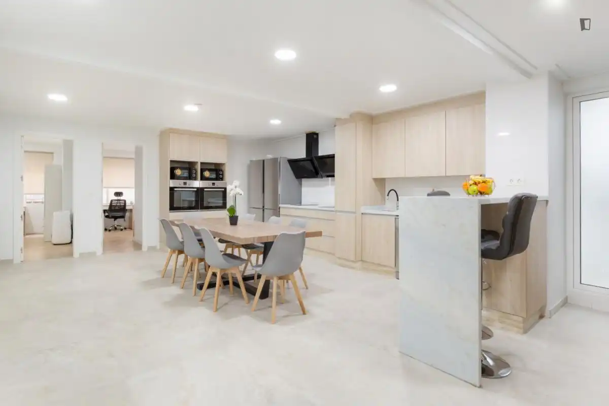 Cocina de Apartamento para compartir en Elche / Elx con Aire acondicionado, Calefacción y Amueblado