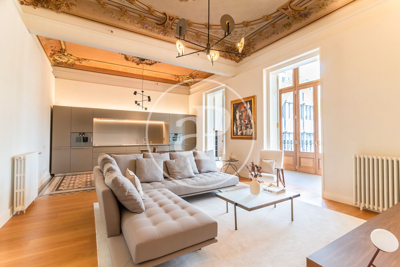 Living room of Flat to rent in  Barcelona Capital  with Air Conditioner, Heating and Terrace