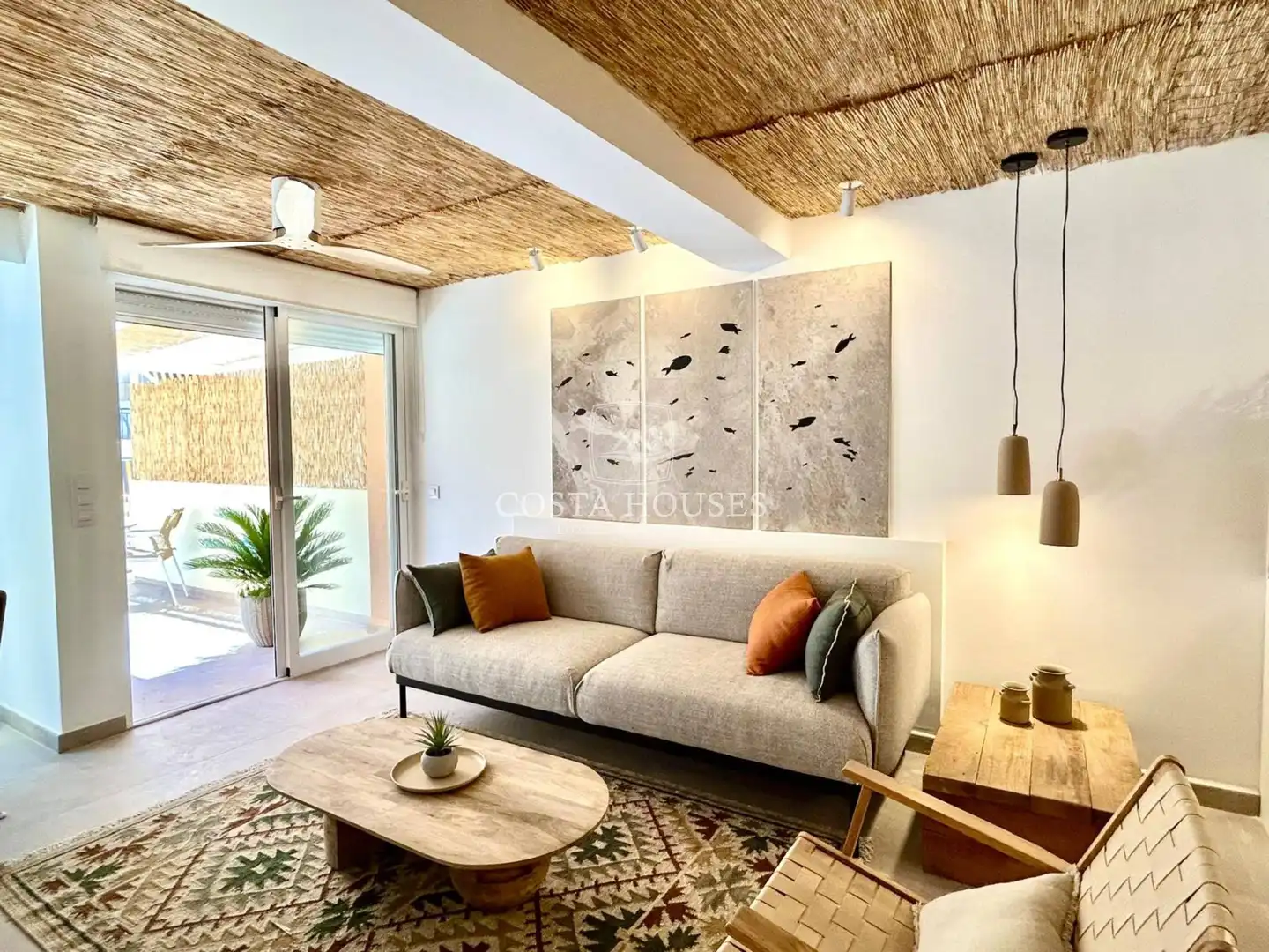 Sala d'estar de Apartament en venda en Jávea / Xàbia amb Aire condicionat, Calefacció i Terrassa