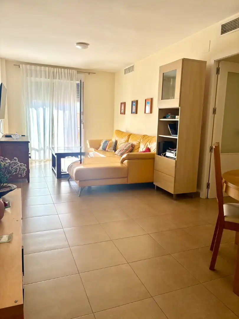 Living room of Flat for sale in  Sevilla Capital  with Air Conditioner, Furnished and Balcony