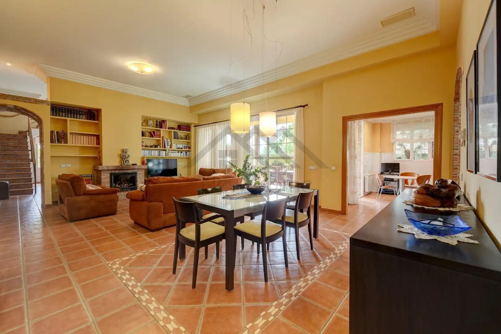 Living room of Houses for sale in La Pobla de Vallbona  with Heating, Private garden and Terrace