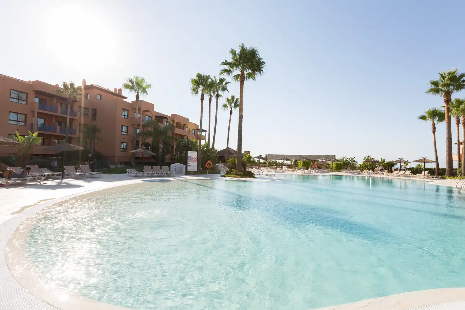 Swimming pool of Apartments for sale in Estepona  with Air Conditioner, Terrace and Swimming Pool