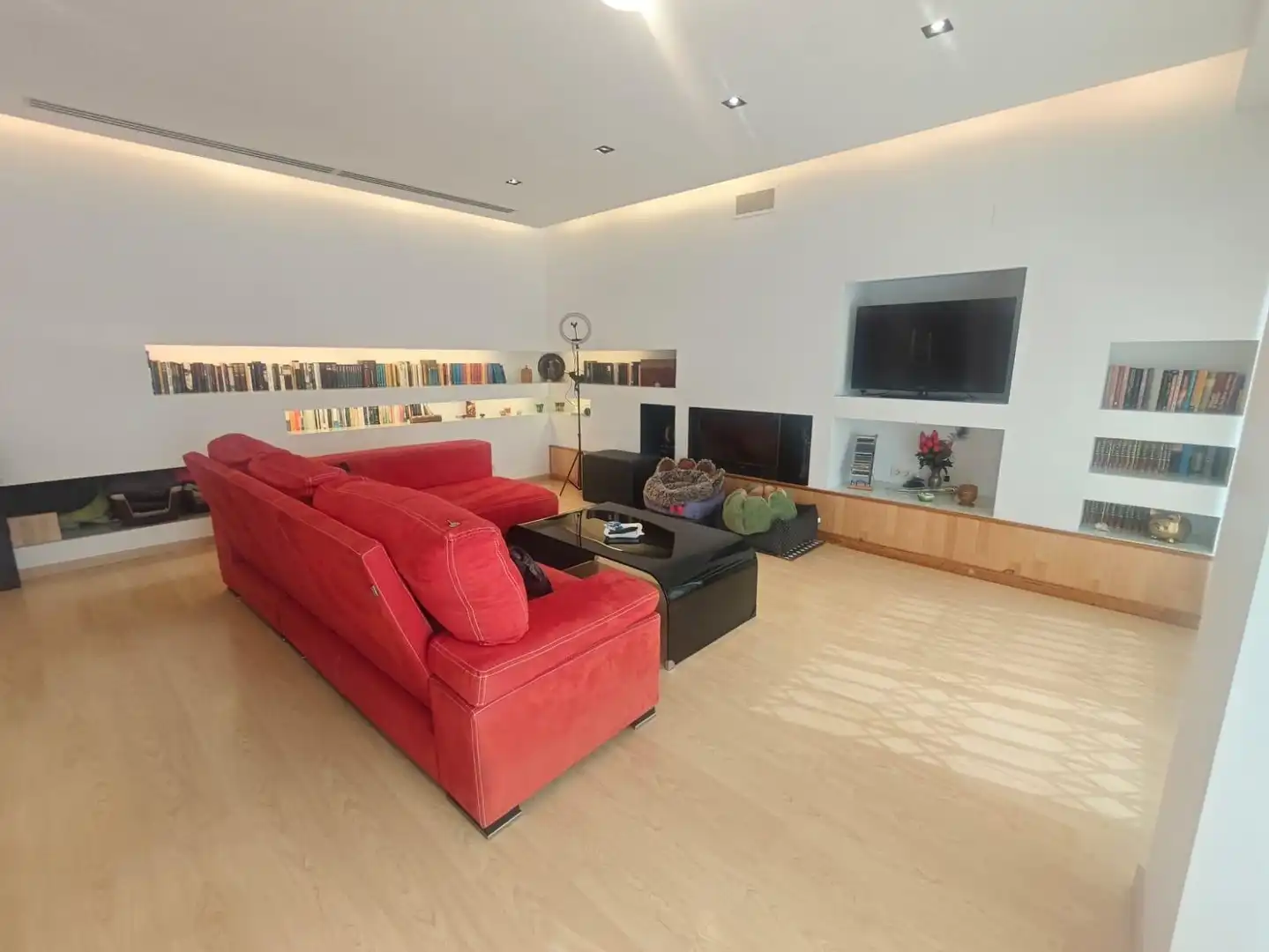 Sala d'estar de Àtic en venda en Petrer amb Aire condicionat, Terrassa i Balcó