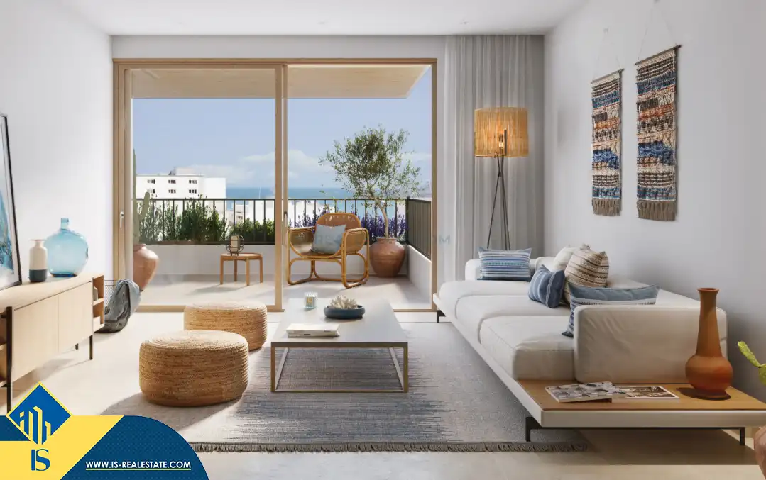 Living room of Apartments for sale in Santa Eulària des Riu  with Terrace, Furnished and Balcony