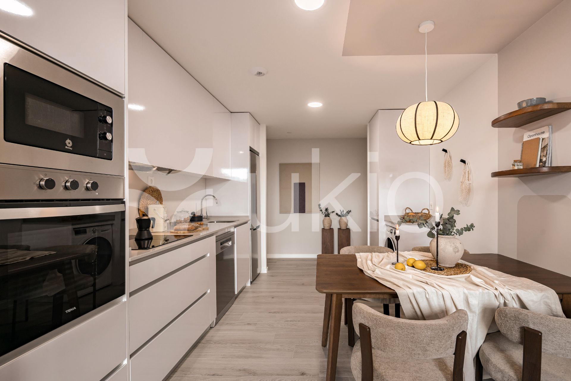 Kitchen of Apartment to rent in  Madrid Capital  with Air Conditioner, Heating and Terrace