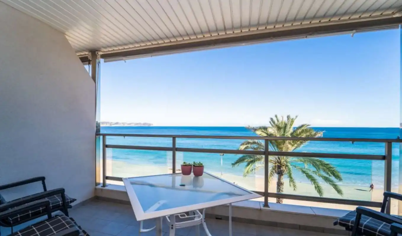 Terraza de Apartamento en venta en Calpe / Calp con Aire acondicionado, Calefacción y Jardín privado