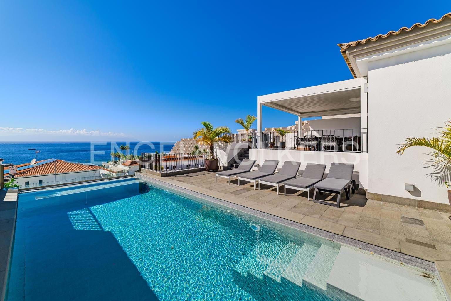 Exterior view of House or chalet for sale in Santiago del Teide  with Air Conditioner, Terrace and Swimming Pool