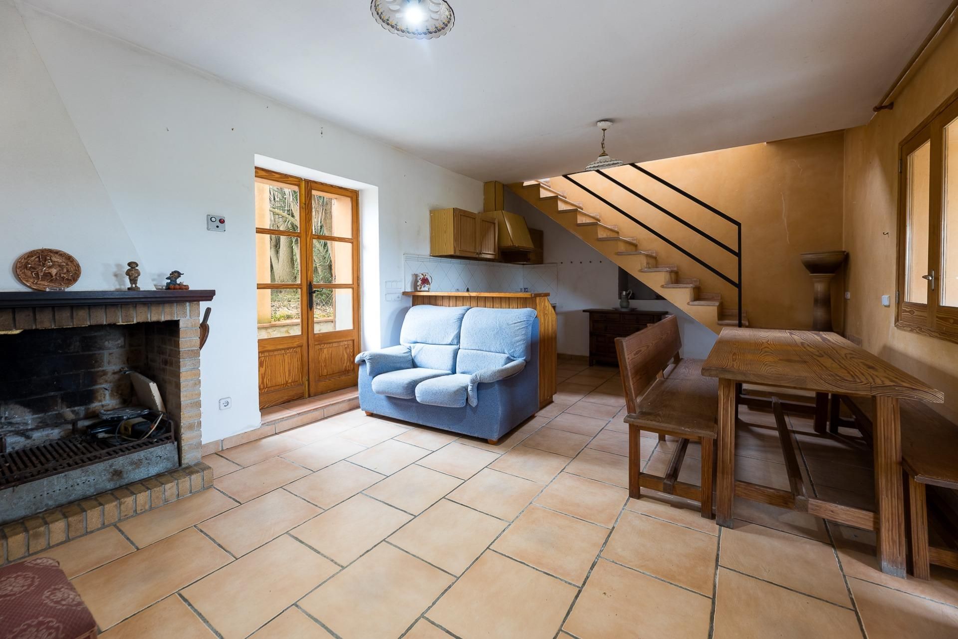 Sala d'estar de Finca rústica en venda en Sineu amb Jardí privat, Terrassa i Traster