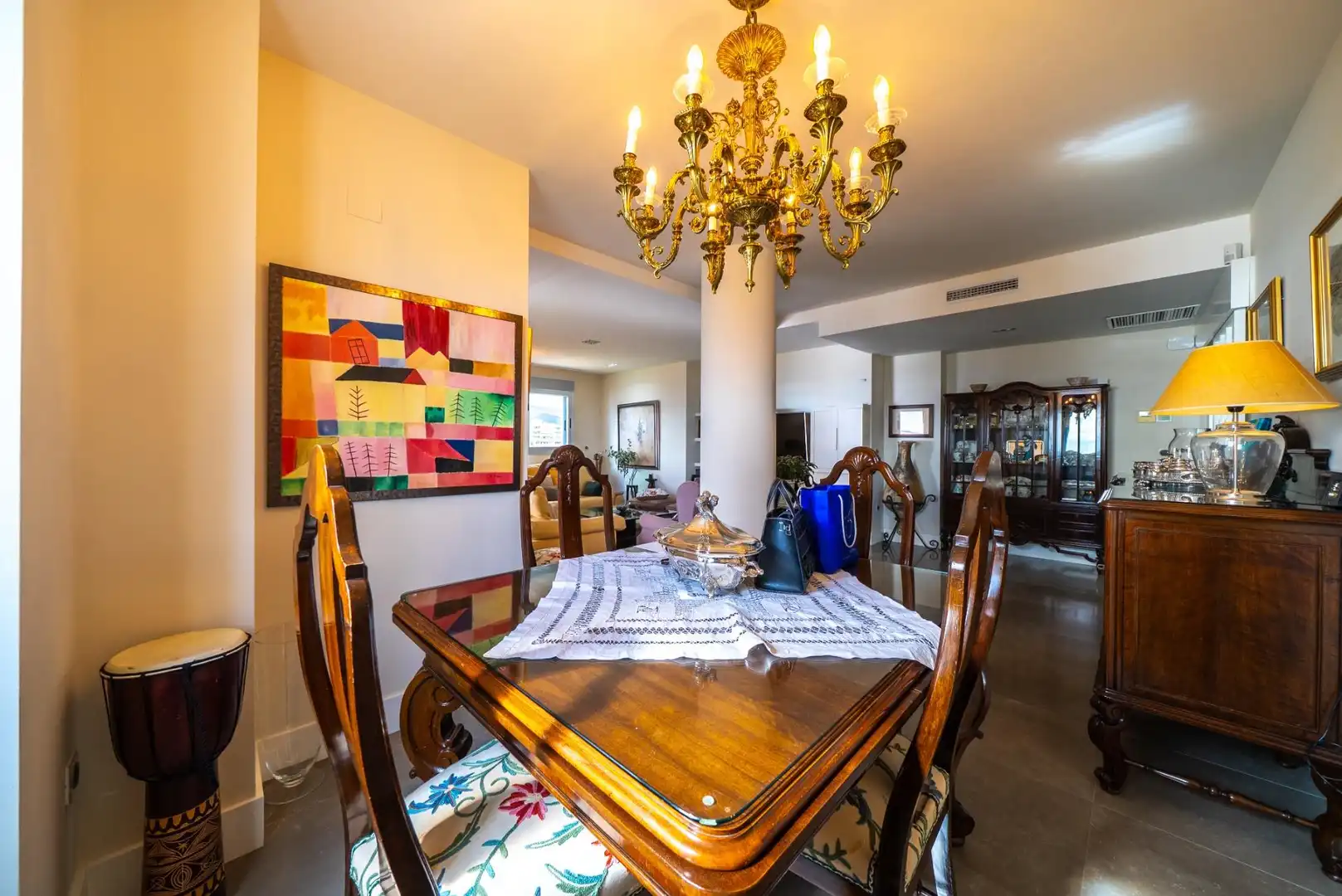 Comedor de Apartamento en venta en Villajoyosa / La Vila Joiosa con Aire acondicionado, Trastero y Amueblado