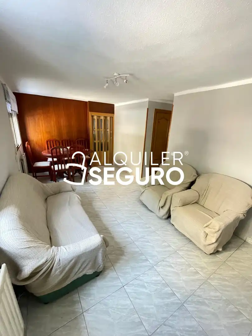 Sala de estar de Piso de alquiler en Madrid con Calefacción, Terraza y Amueblado