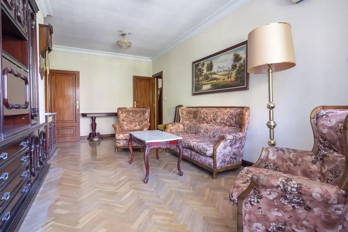 Sala de estar de Piso en venta en Madrid con Calefacción, Jardín privado y Terraza
