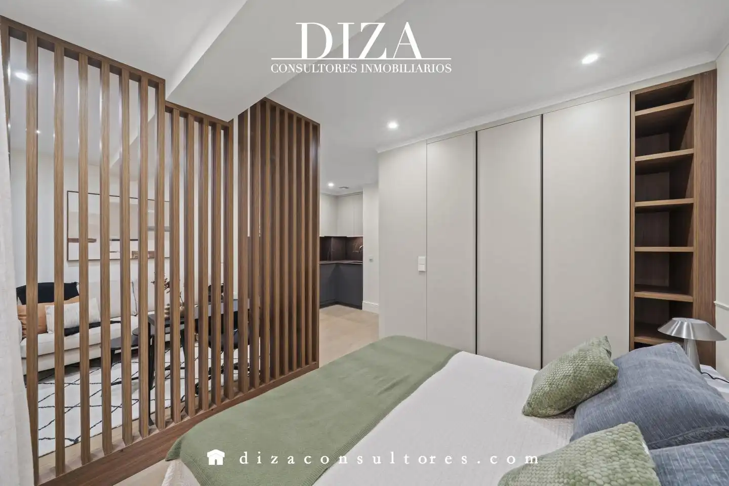 Schlafzimmer von Wohnung zur Miete in Madrid mit Klimaanlage, Heizung und Möbliert
